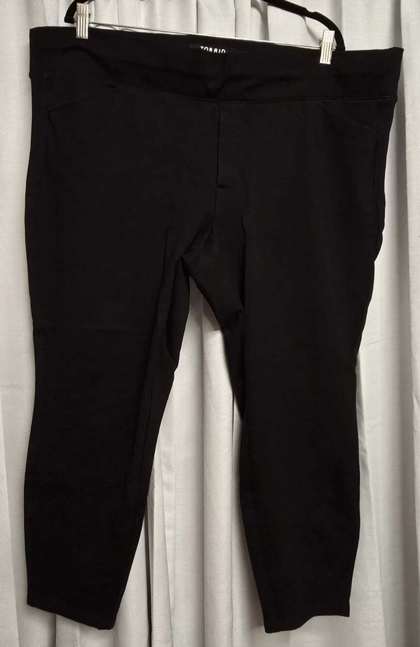 Torrid Pixie Women’s Plus 3X Black Stretch Skinny Ankle Pull on Pants Pockets